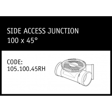 Marley Solvent Joint Side Access Junction 100 x 45° - 105.100.45RH